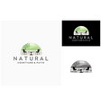 outdoor chair furniture courtyard patio rural logo vector image vector image
