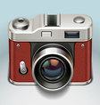 retro camera icon vector image vector image