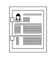 curriculum vitae and work black white vector image