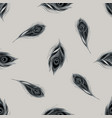 seamless pattern with hand drawn stylized peacock vector image