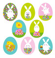 easter bunny and baby chick graphics on vector image vector image