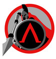 symbol spartan warrior vector image
