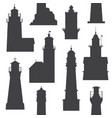 lighthouses and searchlights icons vector image vector image