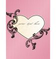 romantic heart vector image vector image