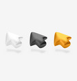 arrow computer pointer or mouse cursor white vector image vector image