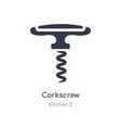 corkscrew icon isolated from vector image