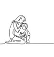 mothers day child present gift to his mother vector image
