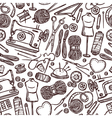 pattern with accessories for sewing vector image