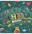 seamless texture school doodles vector image vector image