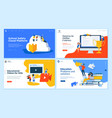 set of flat design web page templates vector image