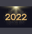 2022 number with golden glitter for new year vector image vector image