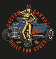 custom garage vintage colorful logo vector image