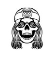 psychedelic skull silhouette clipart vector image vector image