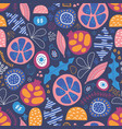 abstract tropical floral fruit seamless vector image