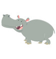 cartoon hippopotamus animal character vector image