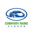 electric car logo vector image
