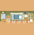 flat of an empty classroom in vector image vector image