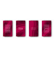set of abstract cover backgrounds in paper vector image