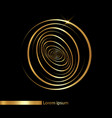gold logo business design concentric circles sign vector image vector image