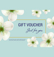 just for you gift voucher design with white vector image vector image