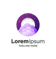 moon light logo design vector image