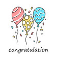 congratulation balloon vector image