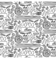 seamless pattern with pasta vector image