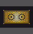 arabesque golden pattern background vector image