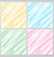 set of abstract yellow blue green pink dotted vector image vector image