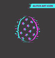 flat easter egg glitch idea isolated icon vector image vector image