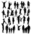 happy children silhouettes vector image