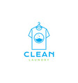 laundry cloth washing machine cleaner modern logo vector image