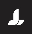 abstract letter jl simple geometric logo vector image