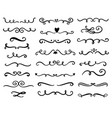 divider swirl and curl set vector image