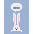 happy easter with white rabbit vector image vector image