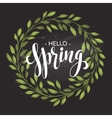 hello spring wreath flowers vector image