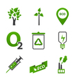 set of ecology icons vector image