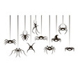 black spiders set vector image