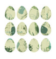 easter eggs 2 vector image vector image
