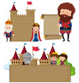paper template with king and queen vector image