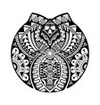abstract black and white polynesian tattoo vector image