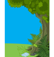 landscape with tree and fern vector image vector image