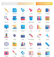 set of trendy flat gradient office vector image vector image