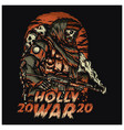 skull rebelion army vector image vector image