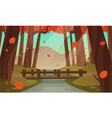 small wooden bridge in the woods vector image vector image