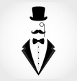 suit icon isolated on white background vector image
