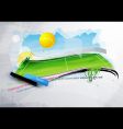 grunge tennis banner vector image vector image