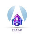 church logo design template religion or temple vector image vector image