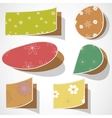 note papers with flowers vector image
