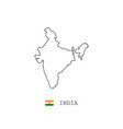 india map outline line linear vector image